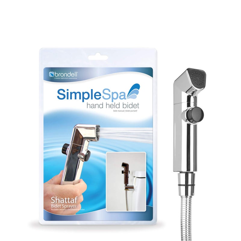 Brondell SimpleSpa Hand Held Bidet Shattaf Sprayer, Silver - Image 1